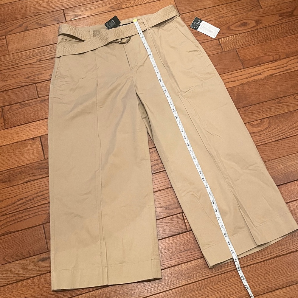 NWT Lauren Ralph Lauren cropped wide leg pant 10 - Picture 8 of 8